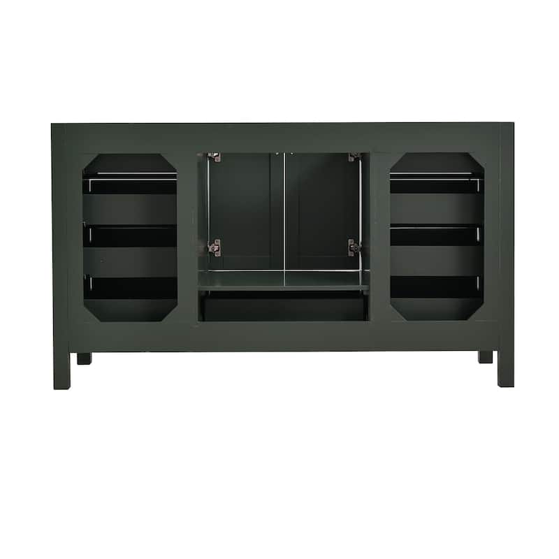StarrySky 60 inch Undermount Single Sink Bathroom Vanity with Engineered Carrara Marble Top