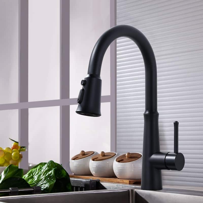 WOWOW Pull Down Kitchen Faucet Spray Head with 9 Adapters Kit