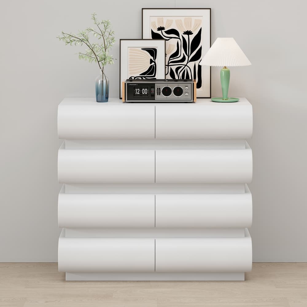 Modern Bedroom Dresser with Wide Storage Drawers, No Handle