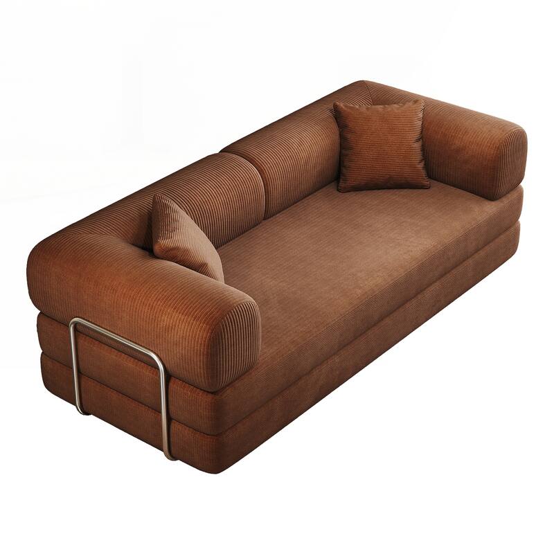 Compression Sofa,Convertible Floor Sofa Bed-with Pillow Back Support Armrest,Comfy Futon Couch Sleeper Bed