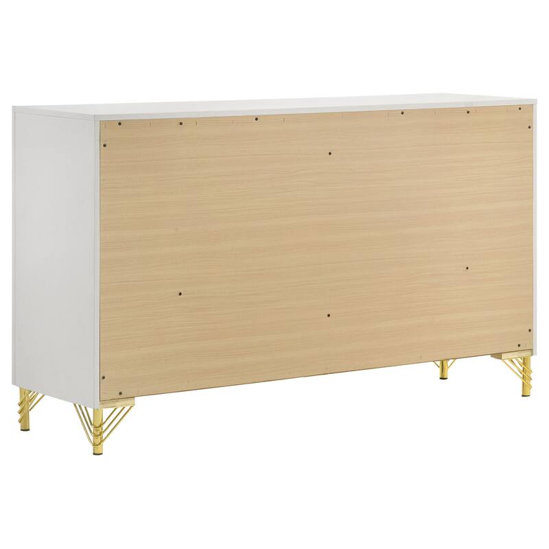 Lucia Modern Classic 6-drawer Dresser White