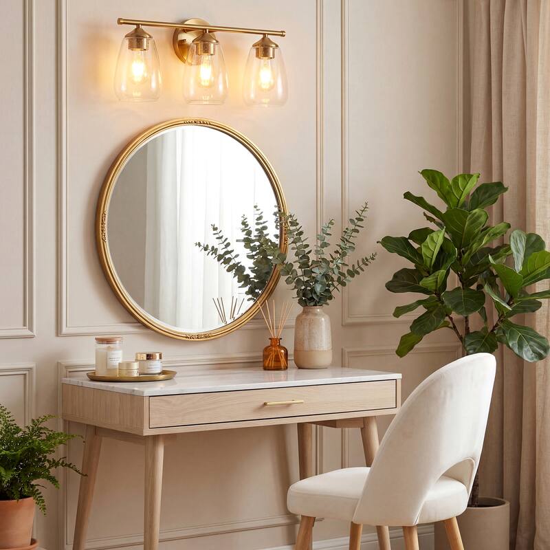 3-Light Bathroom Dimmable Vanity Light