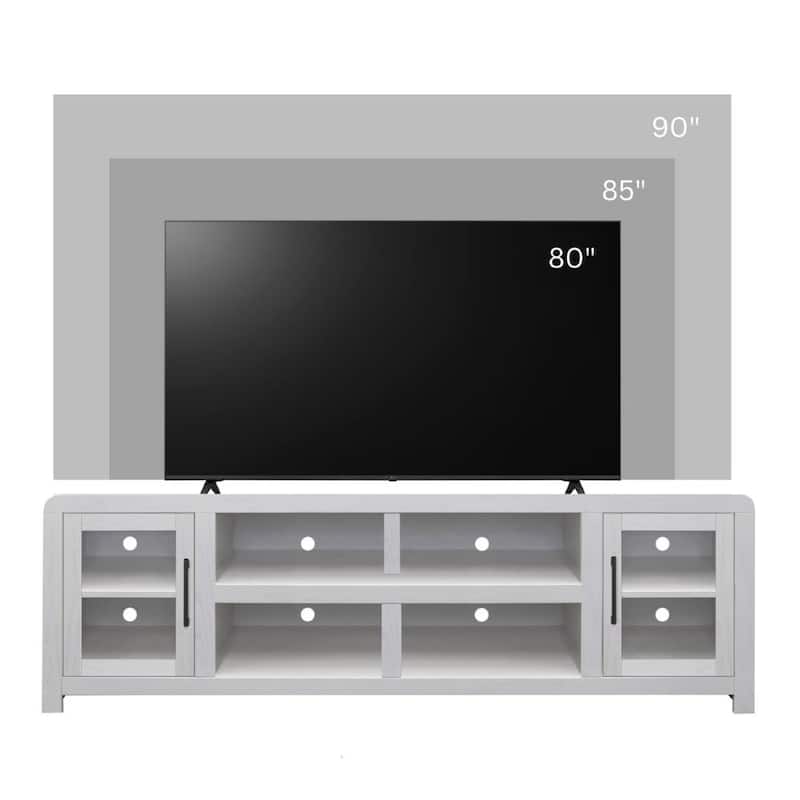 Bridgevine Home Haven 82 inch TV Stand, for TVs up to 90 inches, No Assembly Required