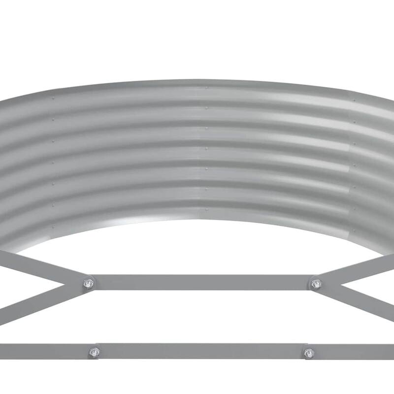 vidaXL Garden Raised Bed Anthracite Powder-coated steel 39.4 in diameter