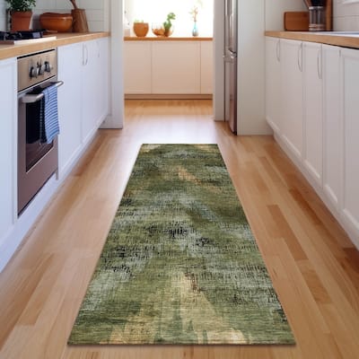 Premium Washable Super Soft Brushstrokes Modern V Mayfield Rug