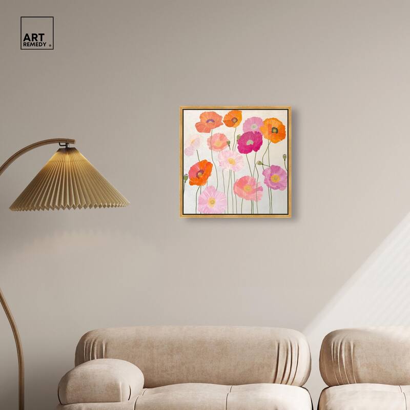 Sunset Poppy Chorus II Canvas by Art Remedy