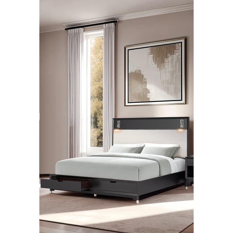 Mid Century Modern 1-PC Bed Black Finish LED Reading Light