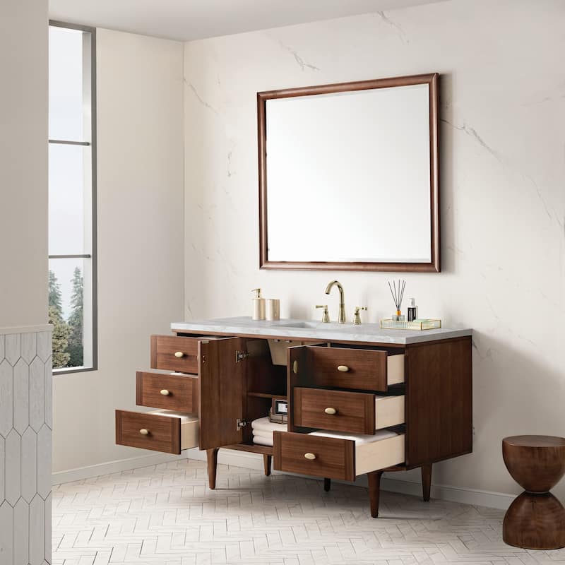James Martin Vanities 670-V60S-FVSL Amberly 60" Wall Mounted or Free