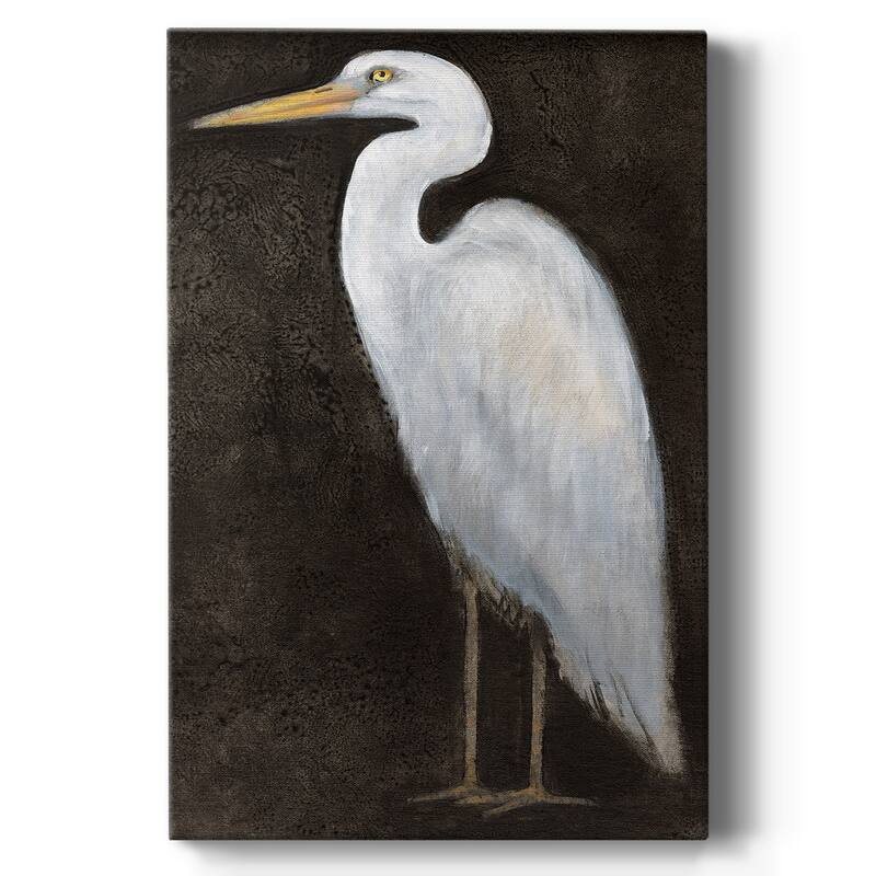 White Heron Portrait II Premium Gallery Wrapped Canvas - Ready to Hang - 24X36