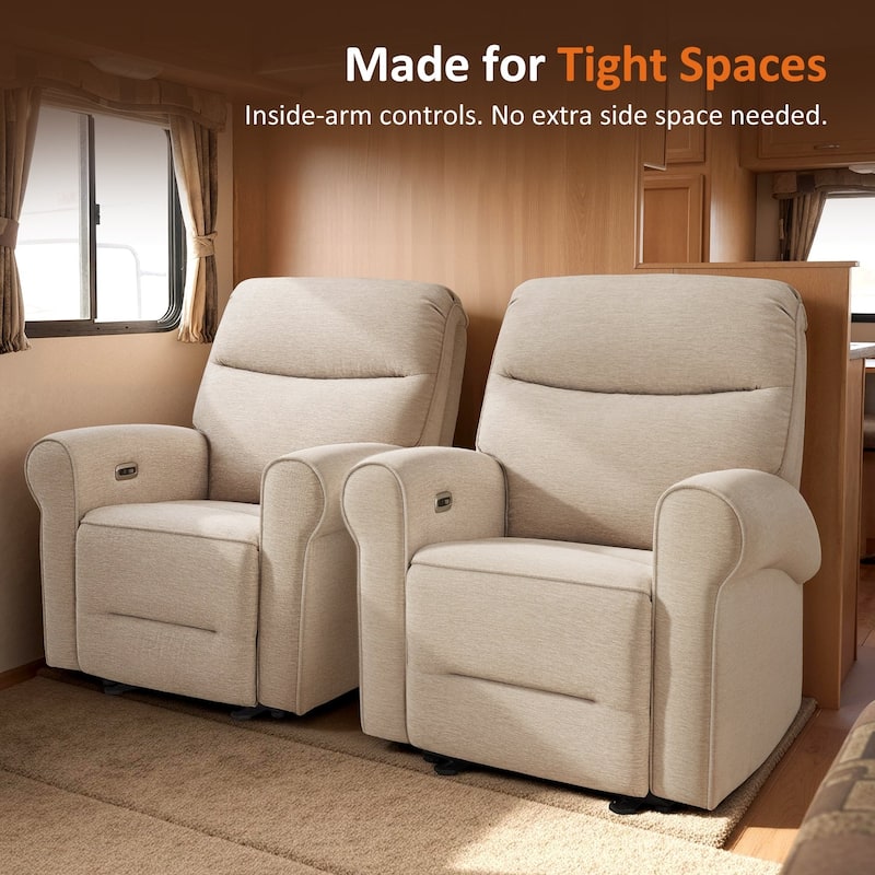 Power Wall Hugger Fabric Recliner Chair