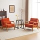 preview thumbnail 60 of 78, Mid Century Modern Upholstered Accent Chair Set of 2 - OrangeCorduroy