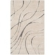 preview thumbnail 169 of 213, SAFAVIEH Florida Shag Sigtraud Abstract Waves 1.2-inch Thick Rug 2'3" x 4' - Cream/Grey - Rectangle