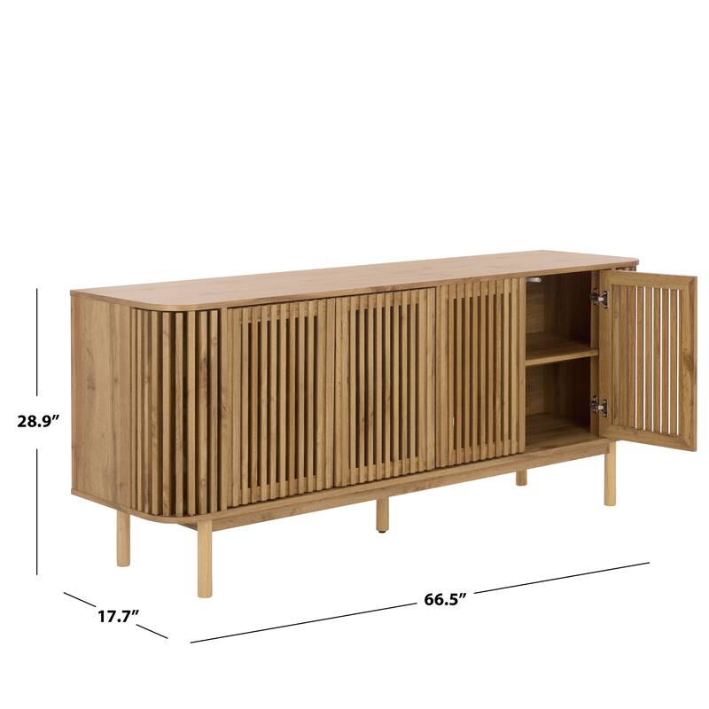 SAFAVIEH Home Adiel 4-Door Sideboard - 67"W x 18"D x 29"H