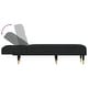 preview thumbnail 3 of 12, vidaXL Chaise Longue Black Velvet - 21.7" x 55.1" x 27.6"