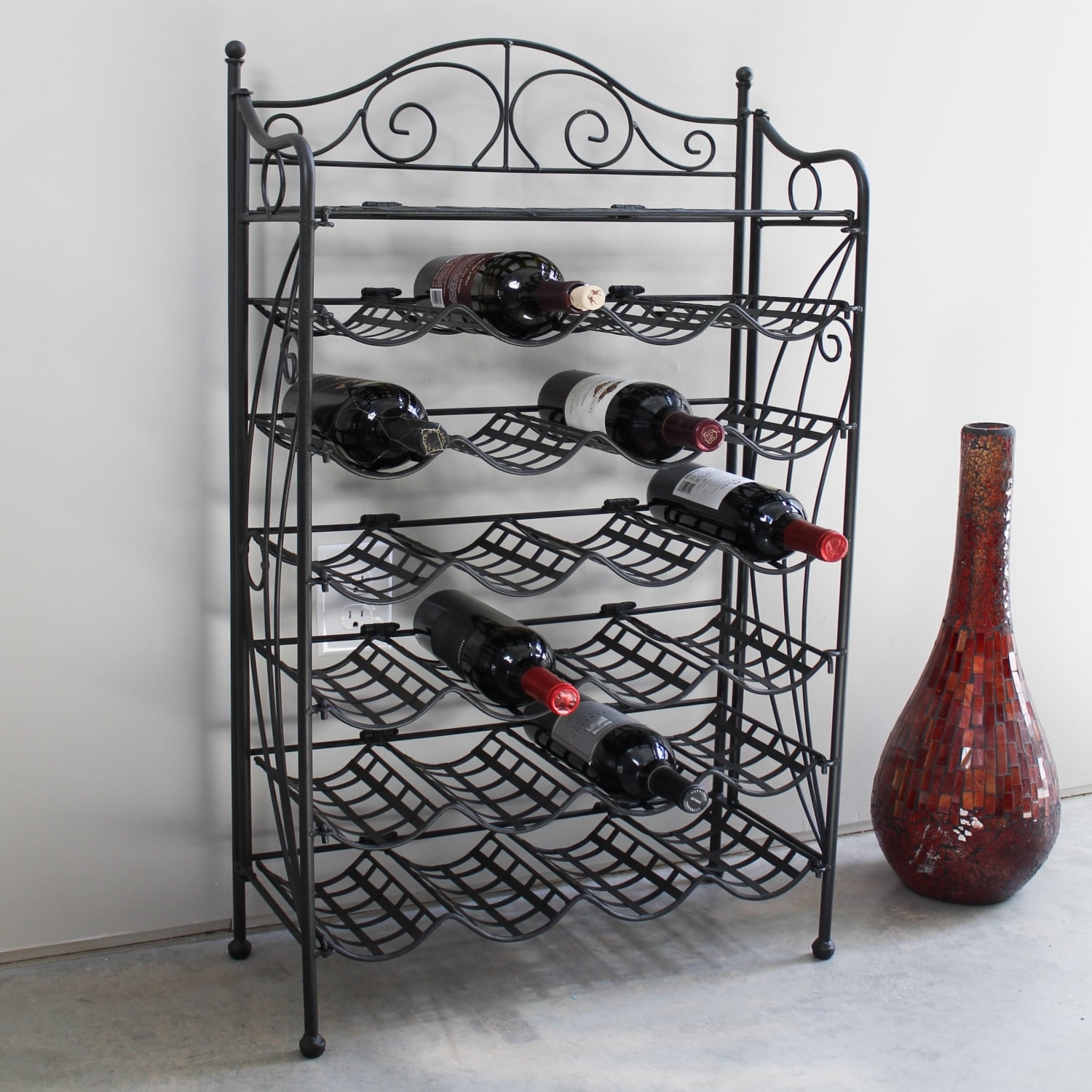 9 Bottle Floor Wine Bar Cabinet - Caravana Furniture