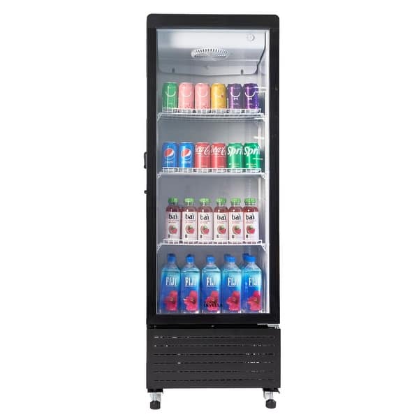 Single Door Commercial Refrigerator Beverage Cooler with LED Light