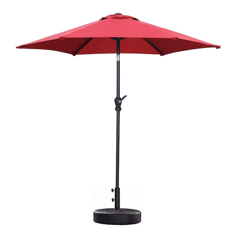 Ainfox 7.5ft Patio Umbrella with Base Outdoor Umbrella