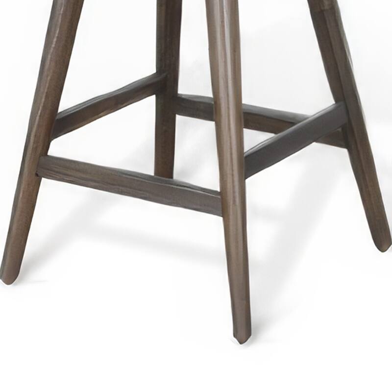 Ameri Counter Height Stool Set of 2, Saddle Seat, Dark Brown Mahogany