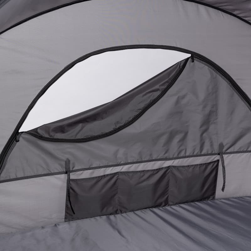 Manta Portable Beach Tent, (Gray with Black Accents)