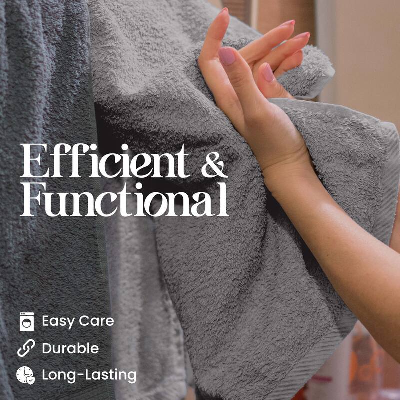 Utica 6-Piece Towel Set 100% Cotton Highly Absorbent & Soft