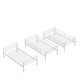 preview thumbnail 9 of 14, Twin Size Convertible Triple Bunk Bed with Two Ladders and Guardrails White - Twin