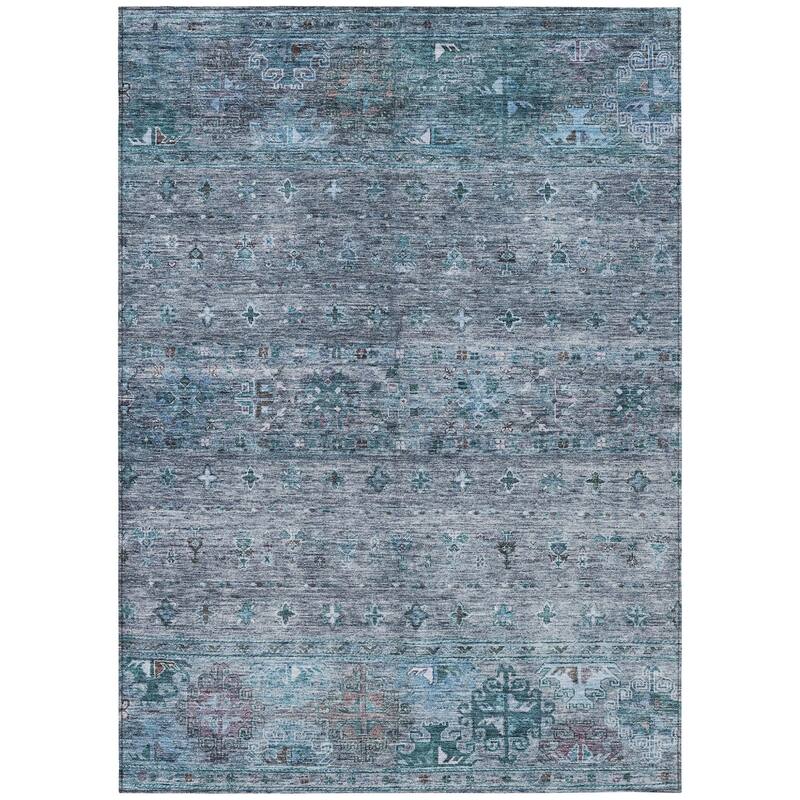 HomeRoots Floral Transitional Rectangle Outdoor Rug