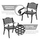 preview thumbnail 23 of 25, Nuu Garden Outdoor 2-Person Cast Aluminum Bistro Set with Cushions