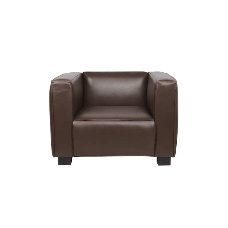 Goyette Faux Leather Club Chair by Christopher Knight Home