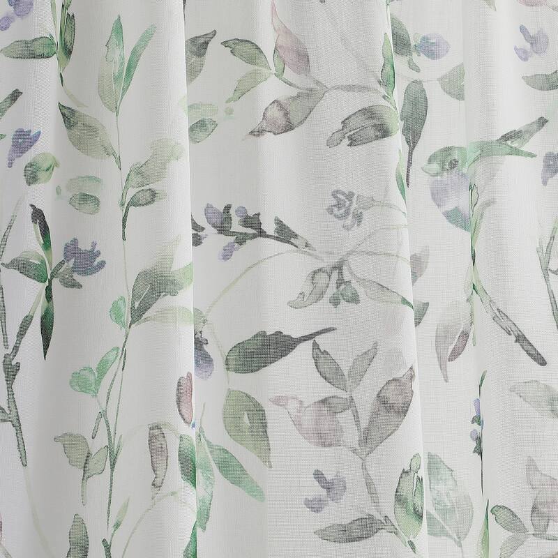 Martha Stewart Kensington Garden Print Poletop Curtain Panel Pair
