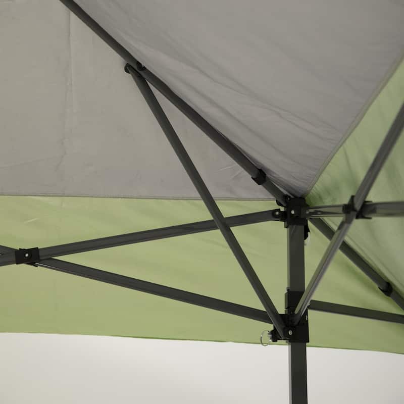 13' x 13' Outdoor Canopy Patio Gazebo Reinforced garden Pop-up Canopy Tentwith Elegant Corner Curtain - 13x13ft