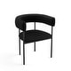preview thumbnail 5 of 29, Amisco Julius Dining Chair with arms Charcoal Grey Boucle Polyester / Black Metal