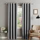 preview thumbnail 2 of 17, Aurora Home Thermal Insulated Blackout Grommet Top Curtain Panel Pair 52" W X 108" L - Dove Grey