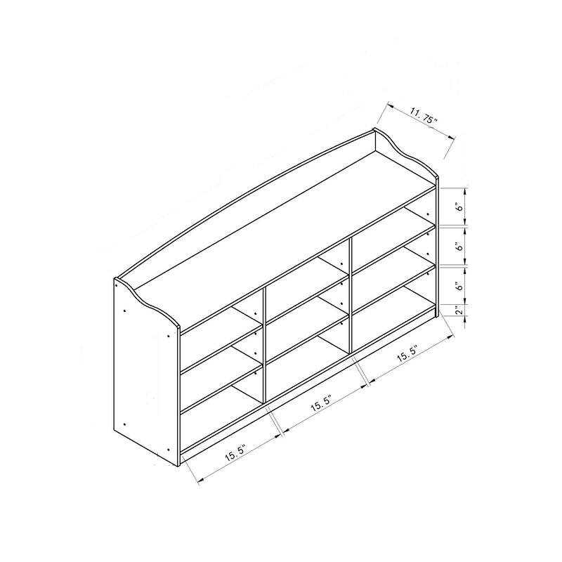 Entryway Shoe Bench, Open Shelve Shoe Rack fits 18 Pairs of Shoes for Living Room, Entryway, Bedroom