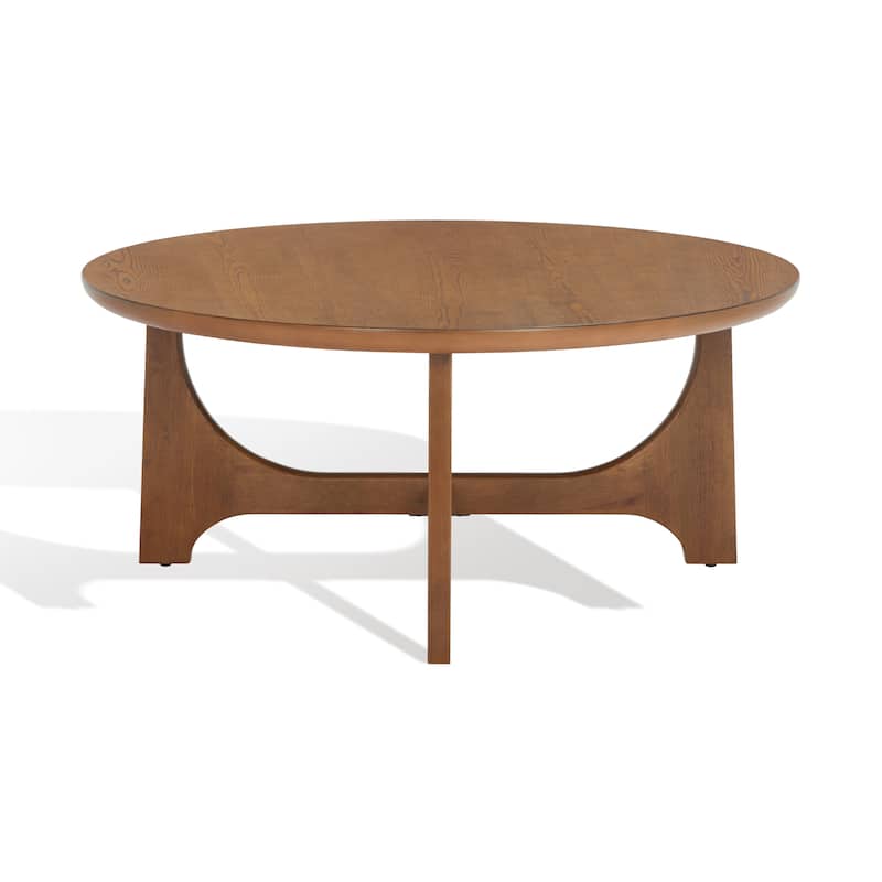SAFAVIEH Couture Sasha Wood Round Coffee Table - 40 in. W x 40 in. D x 18 in. H