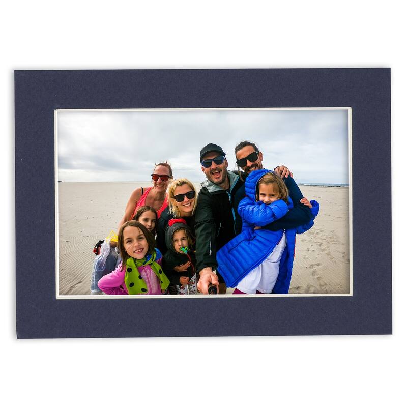 8x10 Mat for 16x20 Frame - Precut Mat Board Acid-Free Navy 8x10 Photo Matte Made to Fit a 16x20 Picture Frame