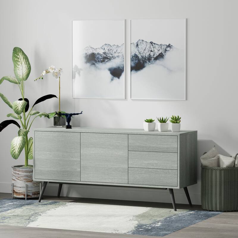 Glenwillow Home Atlas 59" Mid-Century Modern TV Stand Console