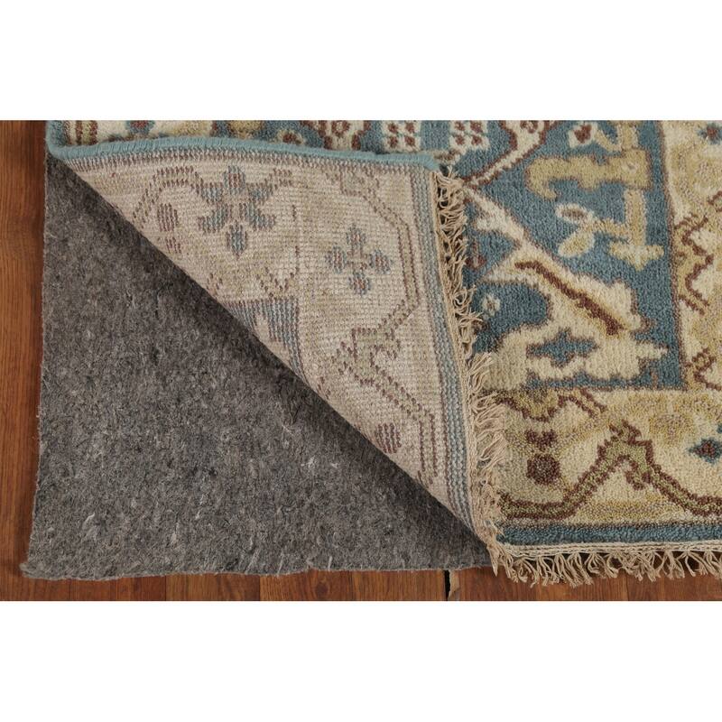 Transitional Oushak Indian Runner Rug Handmade Wool Carpet - 2'6"x 9'11"