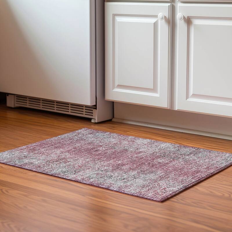 Premium Washable Super Soft Chic Ombre Mayfield Rug - Merlot - 1' 8" x 2' 6" - Rectangle