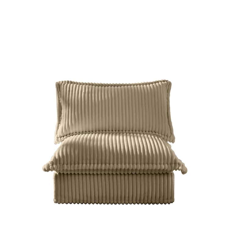 Armless Sofa - Camel Corduroy