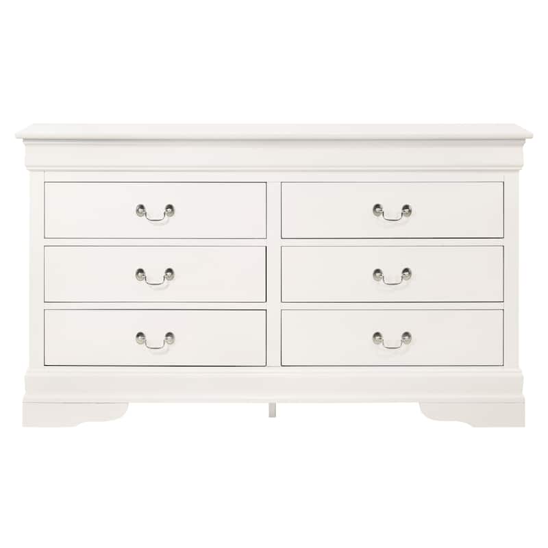 Louis Phillipe 6-drawer Bedroom Dresser