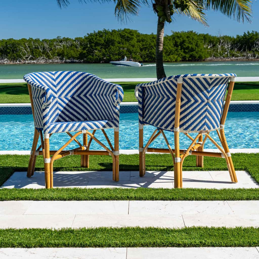 Panama Jack Tia Set 2 Bistro Armchairs - 23"L x 24"W x 30"H