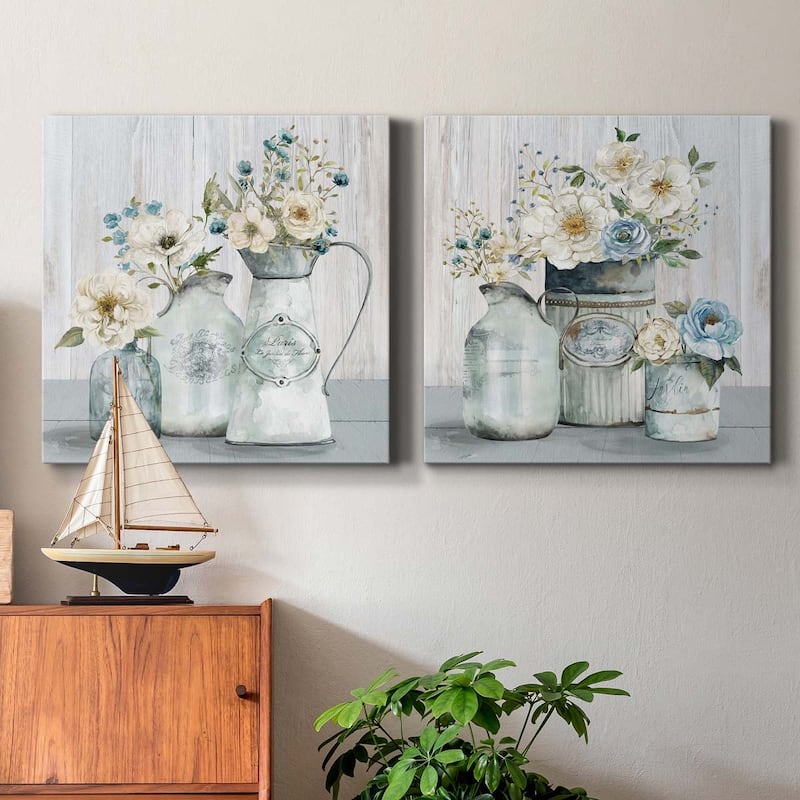 French Garden Flowers I-Premium Gallery Wrapped Canvas - Ready to Hang
