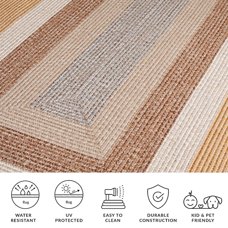 SAFAVIEH Handmade Braided Ecenur Indoor/Outdoor Machine Washable Rug
