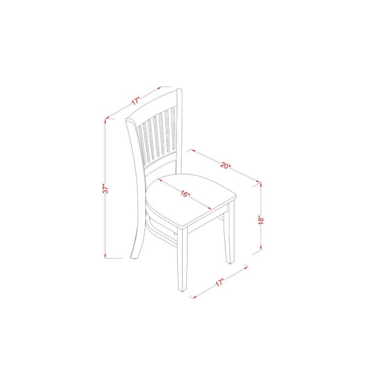 HomeStock 3-Piece Linen White Finish Solid Wood Top - Dining Room Set - Seats-4