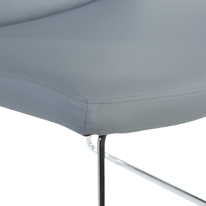 Thompson Upholstered Lounge Chair with Chrome Base