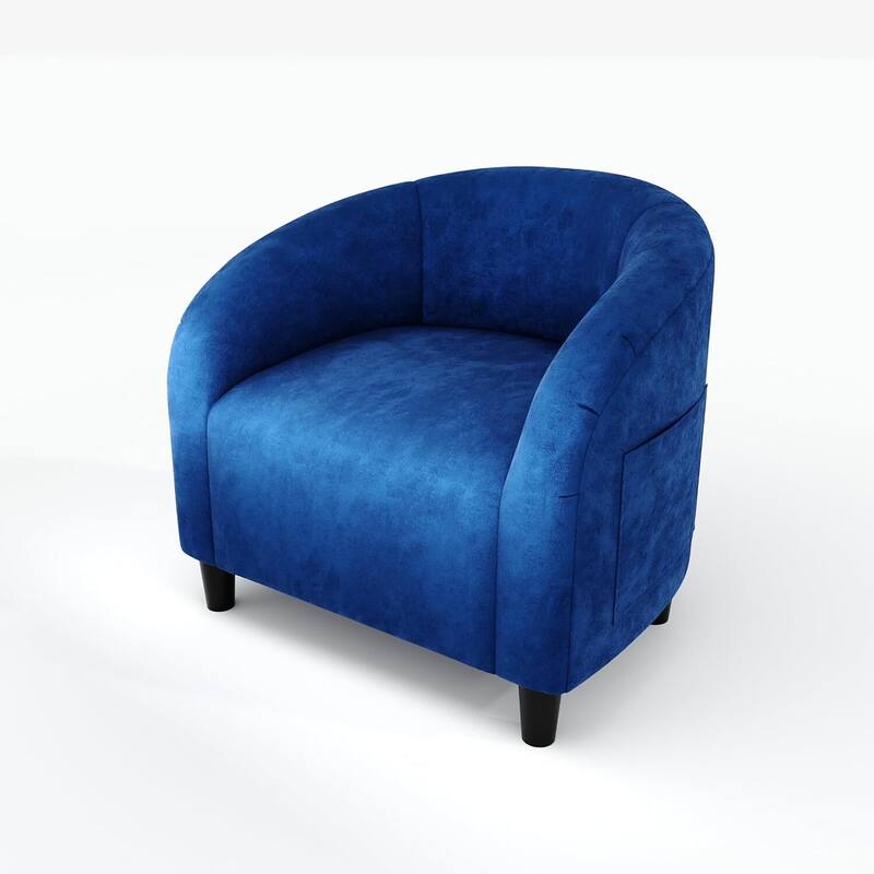 Upholstered Velvet Accent Cozy Armrest Sofa Chair for Living Room Bedroom