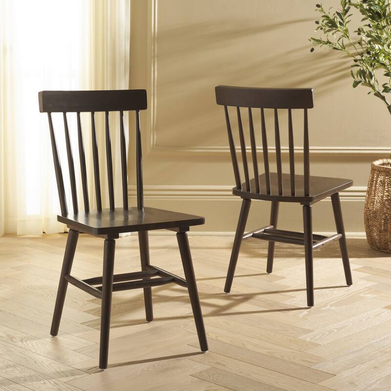 SAFAVIEH HOME Aziel Spindle Dining Chair (Set of 2) - 16"W x 20"D x 34"H