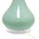 preview thumbnail 7 of 26, 26.25 in. Aqua Ceramic Tear Drop Shaped Table Lamp