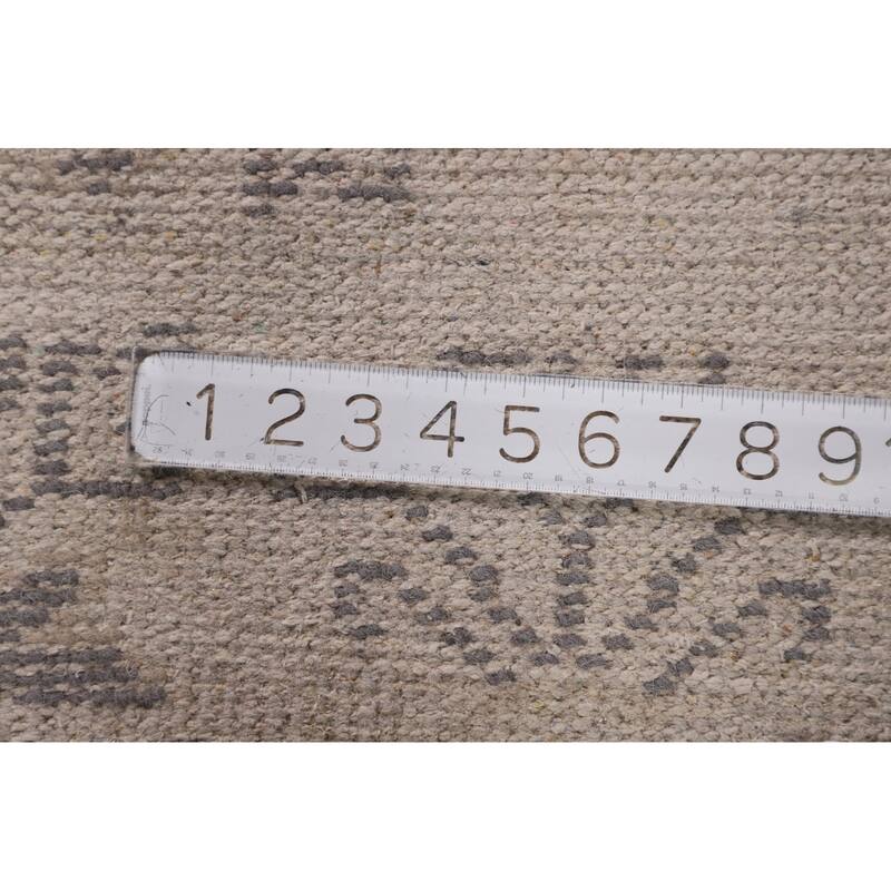 Geometric Heriz Serapi Indian Area Rug Hand-Knotted Wool Carpet - 8'9"x 11'8"