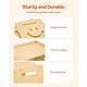 preview thumbnail 4 of 8, Natural Wood Poplar Montessori Table Set with Chalkboard & Adjustable Height - 16.7 x 11.8 x 15.2 in